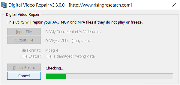 Alat perbaikan file Windows 10 - Perbaikan Video Digital