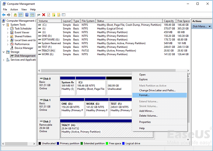repair the drive by formatting