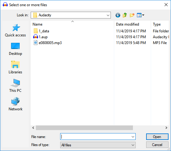 Restore lost Audacity tracks.