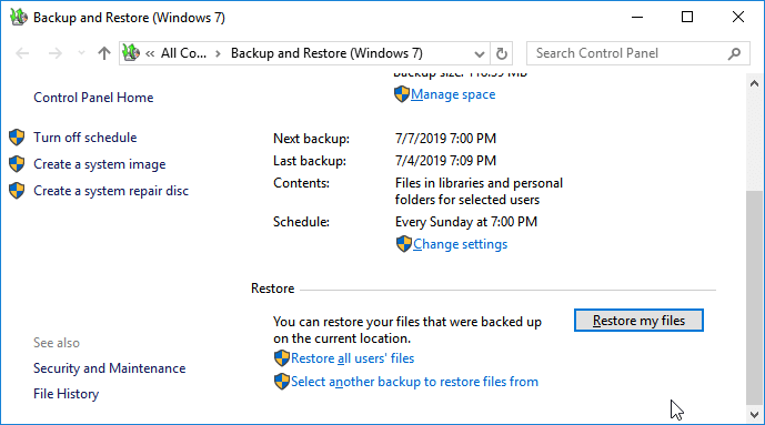 restore permanently deleted files from windows backup